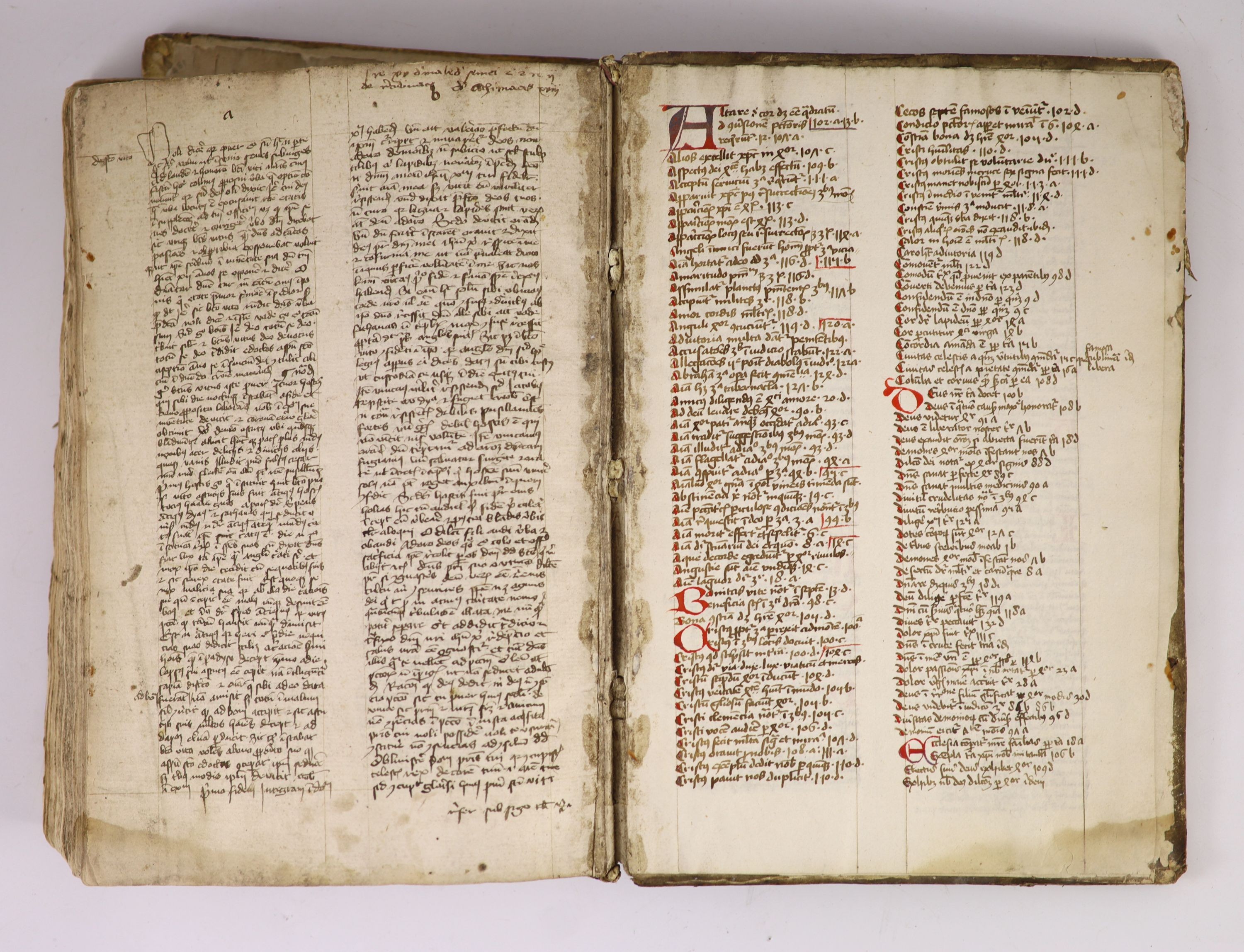 An early 15th century German manuscript volume of Lenten sermons, c1400.